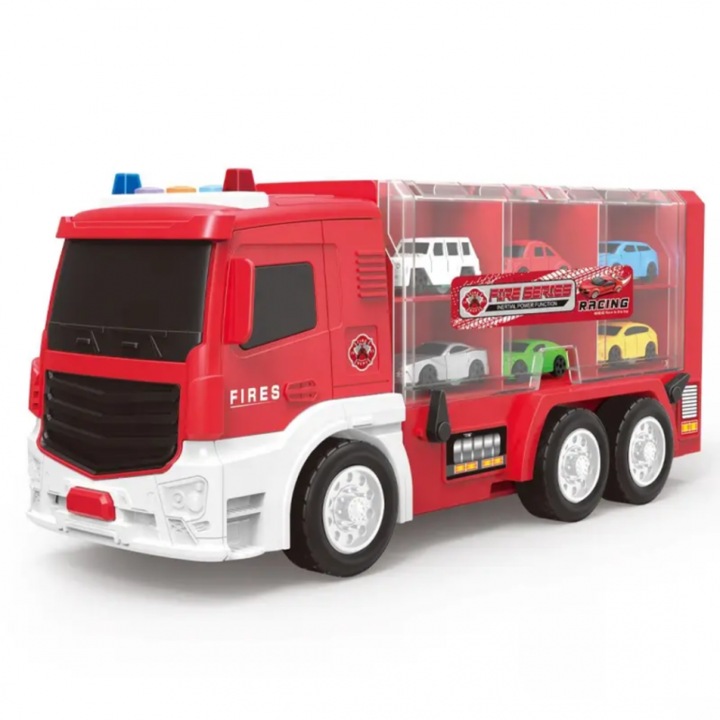 Set de joaca Parcare etajata pentru Copii „Statie de Pompieri” si Camion