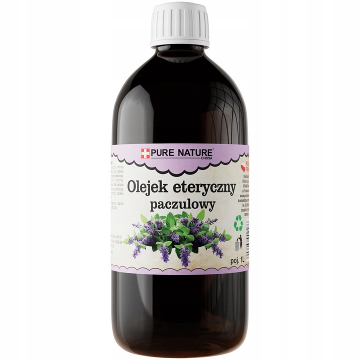 Ulei de Patchouli, Chosa, Pure Natural, 1000ml, Fara Aditivi, Nerafinat, Aroma profunda si de lunga durata, Relaxare si imbunatatirea dispozitiei, Suport pentru ingrijire, Confera un caracter senzual, Parfumuri DIY