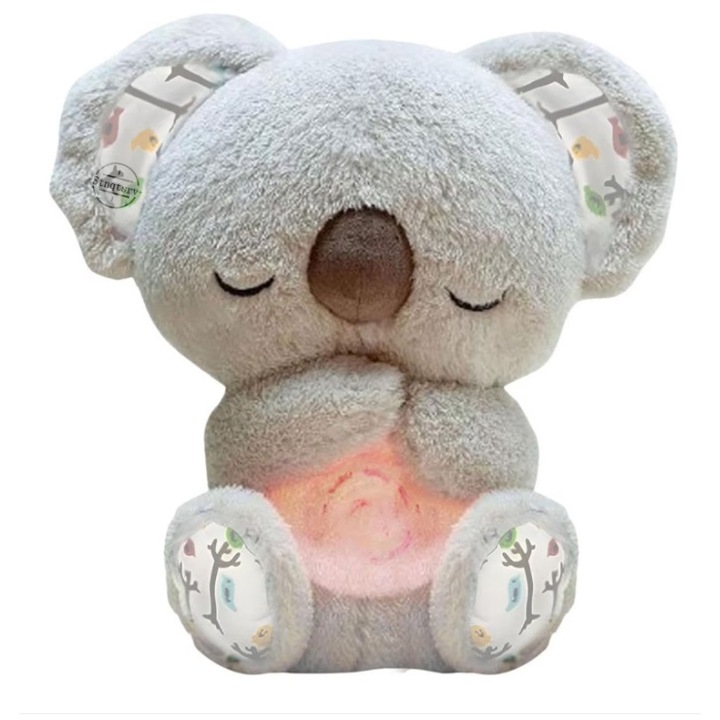 Плюшена коала със светлина и звук дишаща Сива