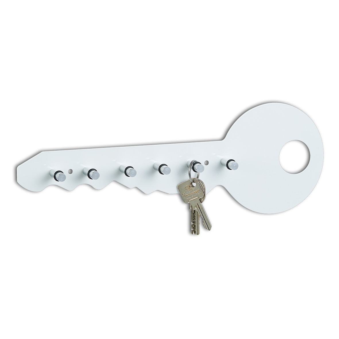 Suport pentru chei metal/aluminiu alb