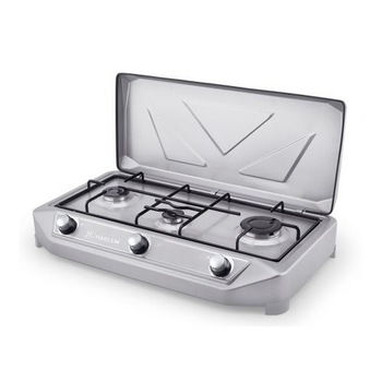 Aragaz emailat cu 3 ochiuri Harlem® LUX XXL , design modern,putere mare, 0,9kW, 1,3 KW si 1,8 KW, GRI Aragaz emailat cu 3 ochiuri Harlem® LUX XXL , design modern,putere mare, 0,9kW, 1,3 KW si 1,8 KW, GRI