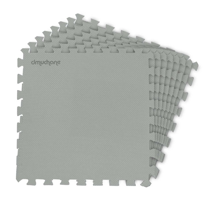 Dmuchane Puzzle saltea de spuma pentru piscina, 50x50cm, 8 bucati - Gri