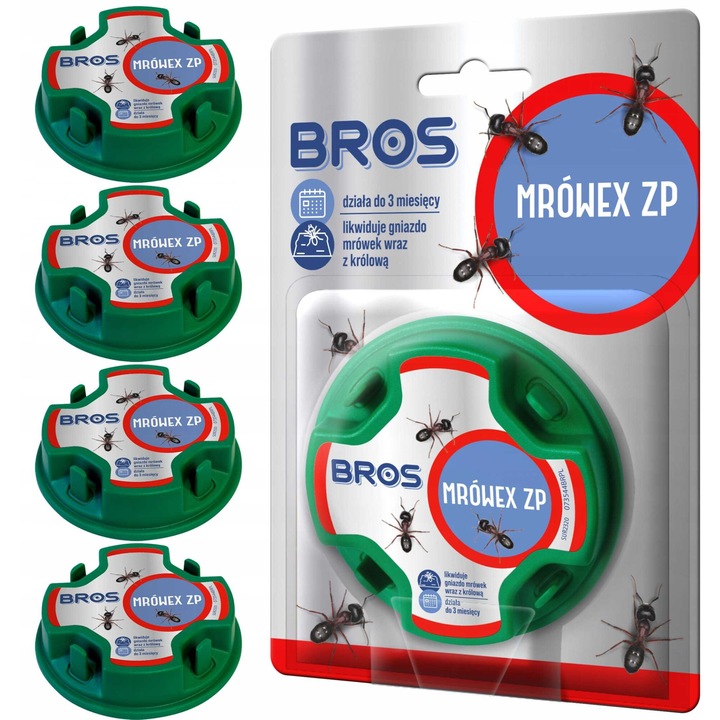 Preparat antidaunatori Bros, set 4 bucati, pentru furnici