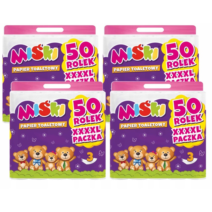 Тоалетна хартия PRIVATE LABEL TISSUE 50R MISKI 3W комплект 200 ролки