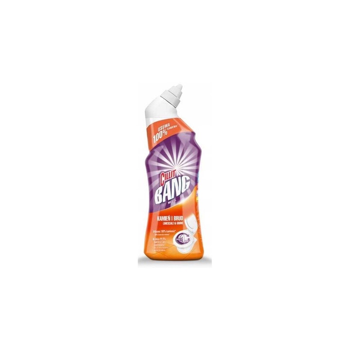 Cillit Bang Gel de toaleta, 750ml, elimina 100% calcar si rugina, antibacterian, parfum citric