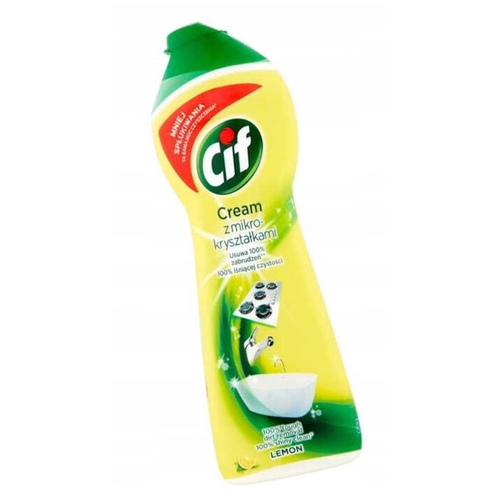 CIF Lemon tisztító krém 300g, citrus illatú, hatékony formula, univerzális felhasználás