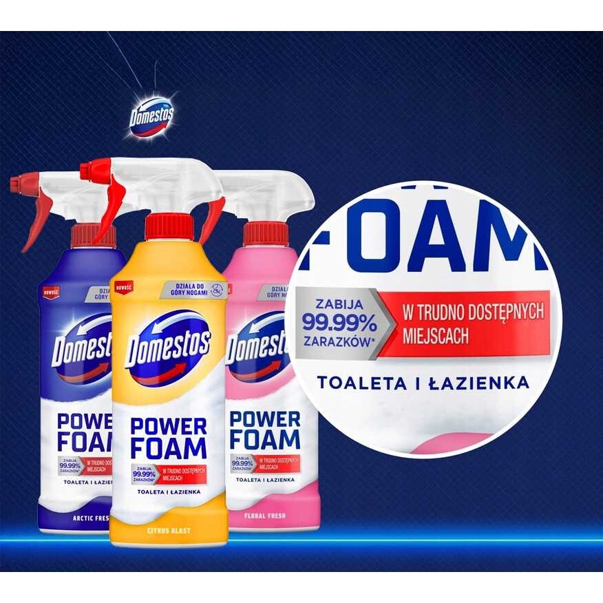 Set 3 x solutie de Curatare Domestos Power Foam 435ml, Floral