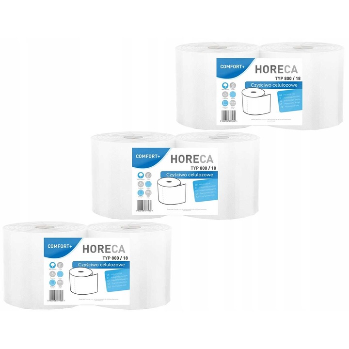 Prosoape de hartie, HORECA COMFORT+, 2 straturi, set 6 role