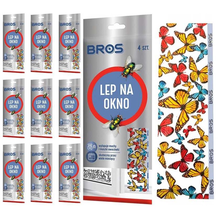 Capcane pentru insecte, BROS - set 4 piese, 10 op.