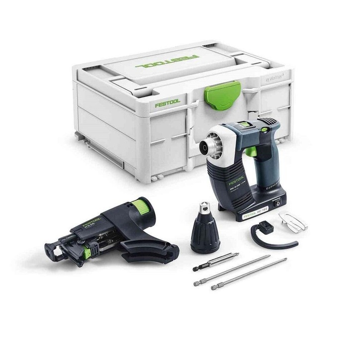 Акумулаторен винтоверт Festool DWC 18-2500, 18 V, за гипсокартон и дърво, 5 mm, компактен