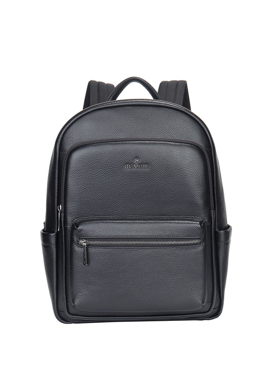 B Cavalli B, Rucsac de piele cu fermoar, Negru