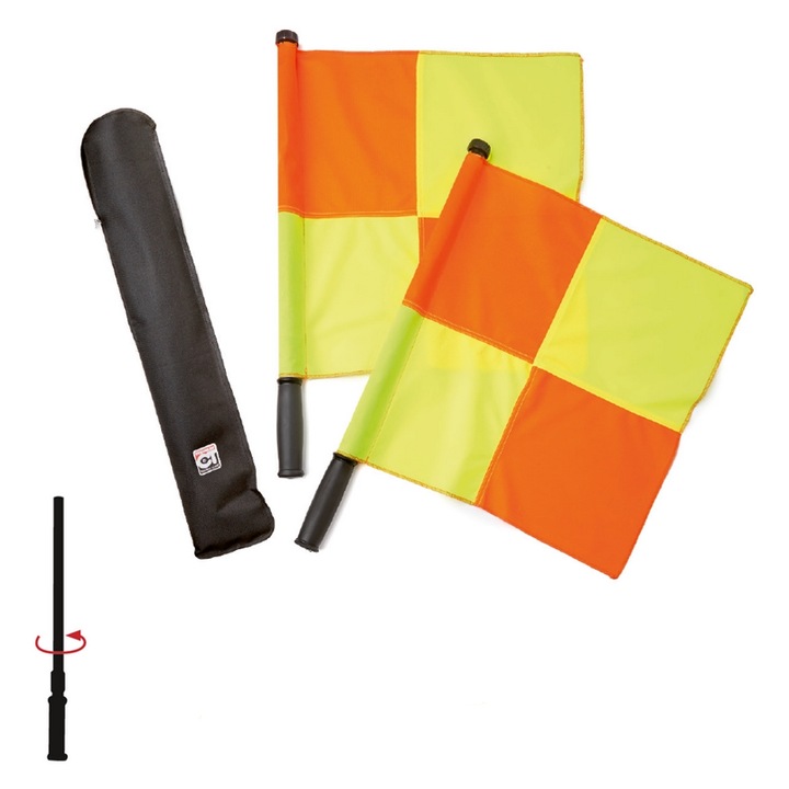 Set de 2 fanioane arbitru fotbal profesionale