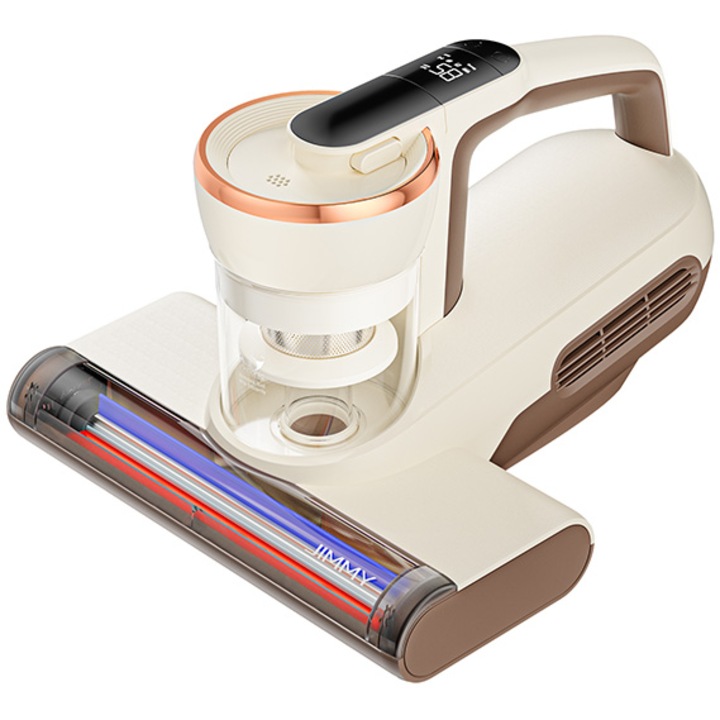 Прахосмукачка против акари Jimmy WB63-BJ UV, 600 W мощност, UV стерилизация, Технология за откриване на прах, Ултразвукова технология, Бежов