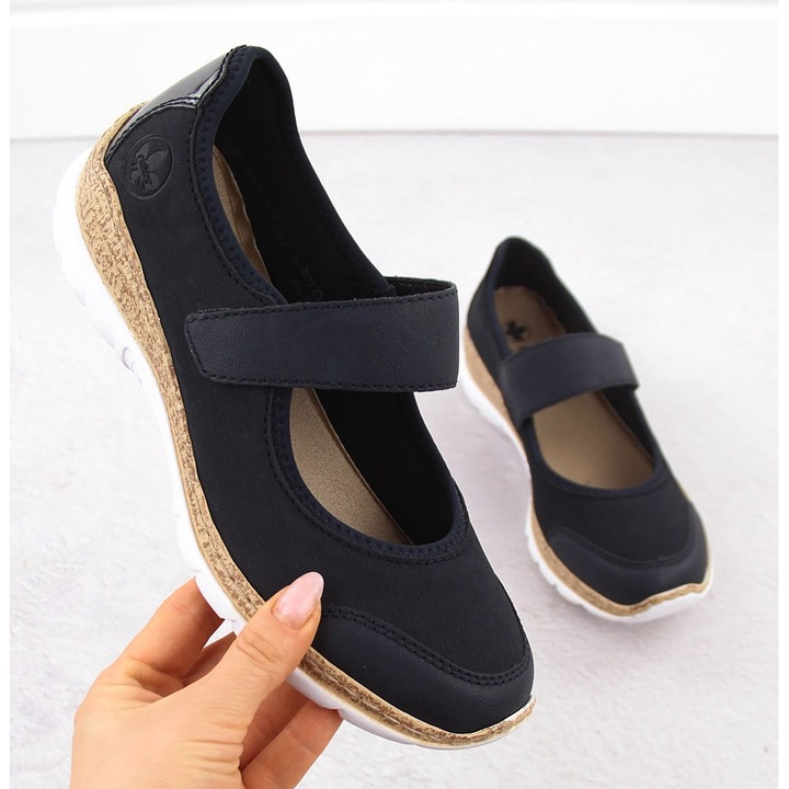 Pantofi pentru femei, Rieker, BM216081, Albastru