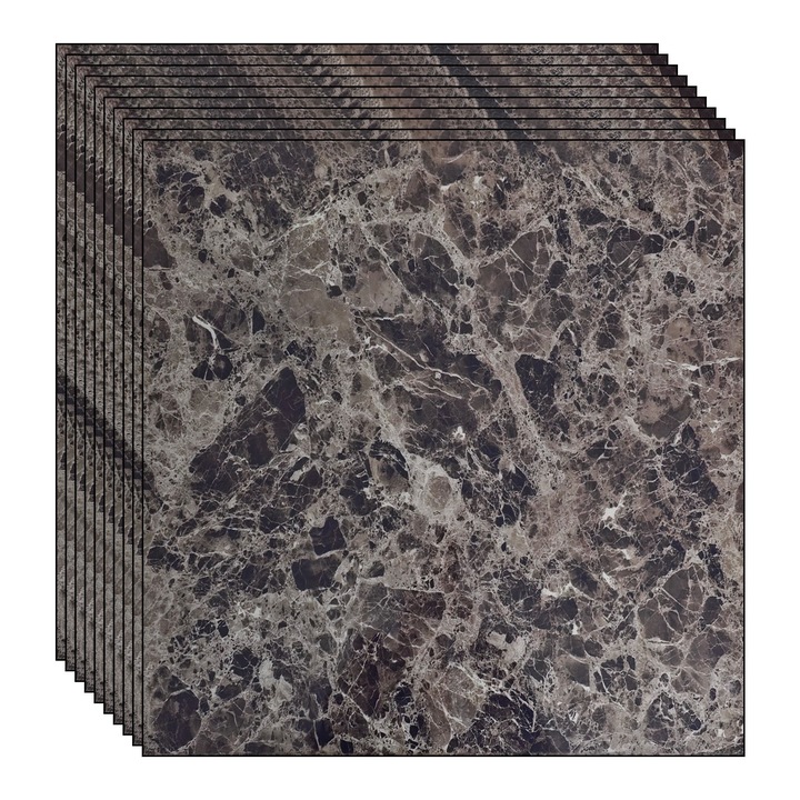 Set 30 x tapet autoadeziv imitatie marmura NEXTLY, waterproof, ajustabil, adeziv puternic, usor de montat, suprafata acoperire 10.8 mp, 60x60 cm, 2mm grosime 250-20