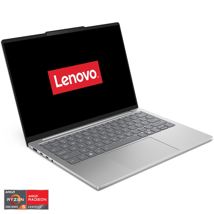 Lenovo IdeaPad Slim 5 13ARP10 laptop, AMD Ryzen™ 5 7535HS, 13.3" WUXGA, IPS, 16 GB LPDDR5x RAM, 1 TB SSD, AMD Radeon™ 660M Graphics, No OS, Nemzetközi angol billentyűzet, Cloud Gray