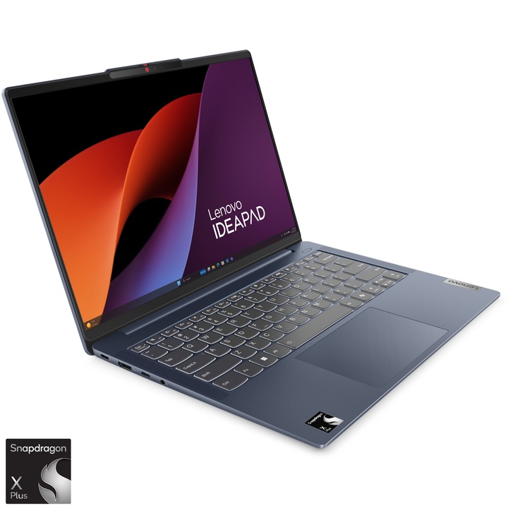 Лаптоп Lenovo IdeaPad Slim 5 14Q8X9, Snapdragon® X Plus X1P-42-100, 14" WUXGA, OLED, 32GB LPDDR5x RAM, 1TB SSD, Qualcomm® Adreno™ GPU, Windows® 11 Home, Abyss Blue