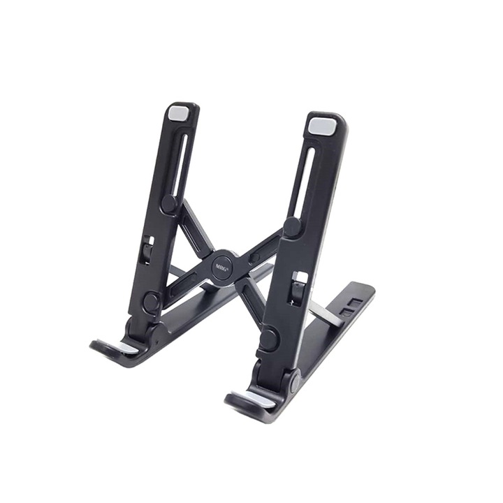 FlexiStand Pro telefontartó, fejlett funkcionalitás, ergonómikus beállítás, 3 billenési szint, kényelem, védelem, stabilitás, biztonság, kompakt kialakítás, hordozható, fekete