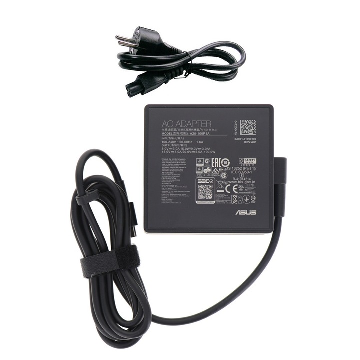 Incarcator original Asus 20V 5A 100W mufa USB-C model A20-100P1A, 0A001-01090000, 0A001-01090400, 0A001-01090600, 90XB077N-MPW000, etc