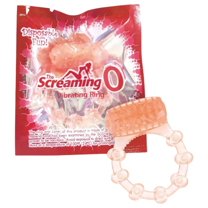 Inel vibrator de unica folosinta, ScreamingO, galben