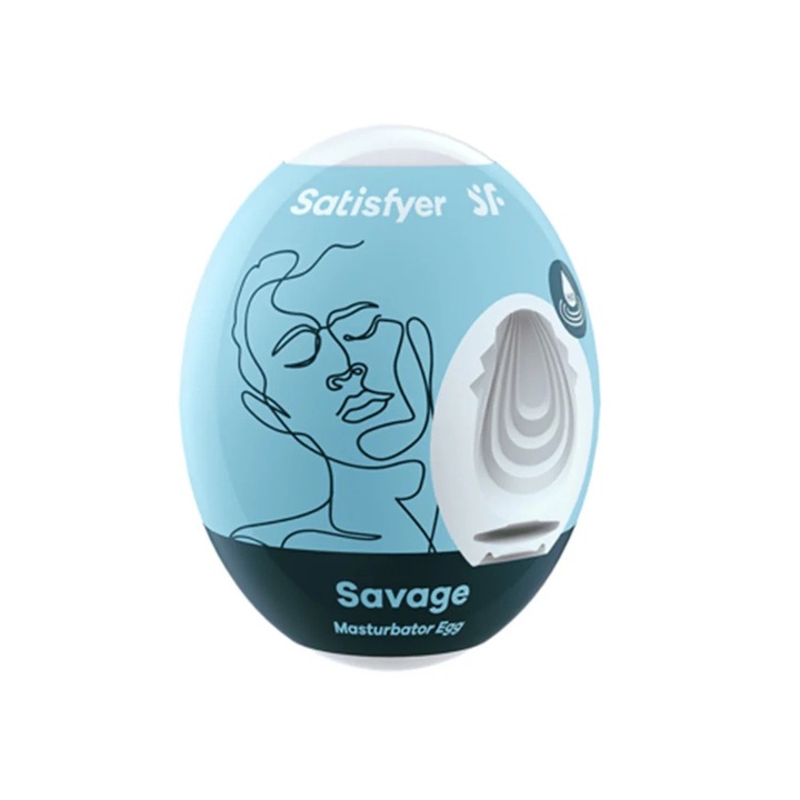 Masturbator Ou Satisfyer Savage - Albastru - Masturbator pentru Barbati, Maneca Portabila pentru Placere, Super Extensibil, Fara Lubrifiant, De Unica Folosinta