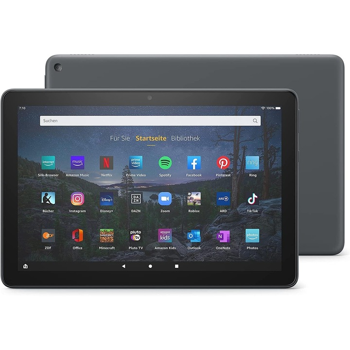 Таблет Amazon Fire HD 10 Plus, осемядрен 2GHz процесор, 10,1" екран, 3GB RAM, 32GB Flash, 5MP, Bluetooth, Android Black
