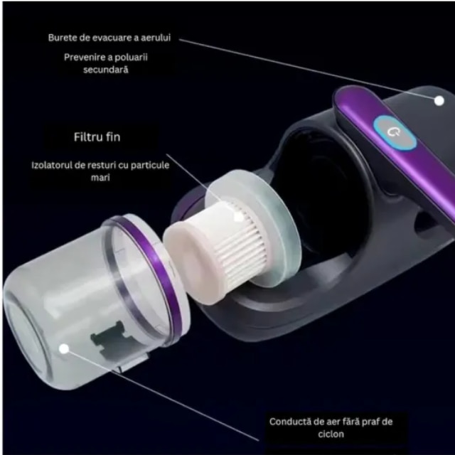 Aparat pentru indepartarea acarienilor, sterilizare cu ultraviolete