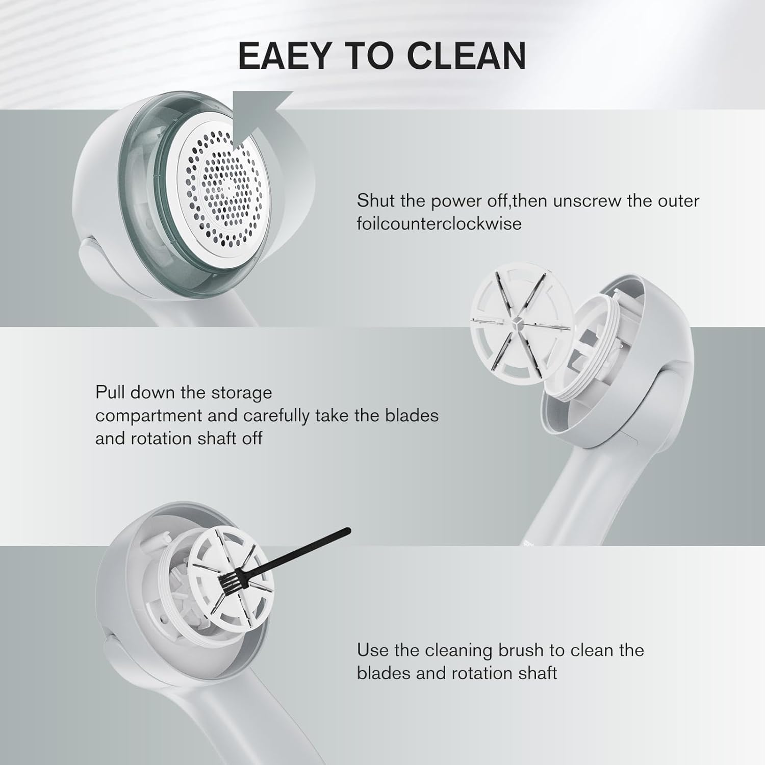 Aparat Electric de Indepartat Scamele Aparatoo, Reincarcabil USB, pentru Haine, Gri
