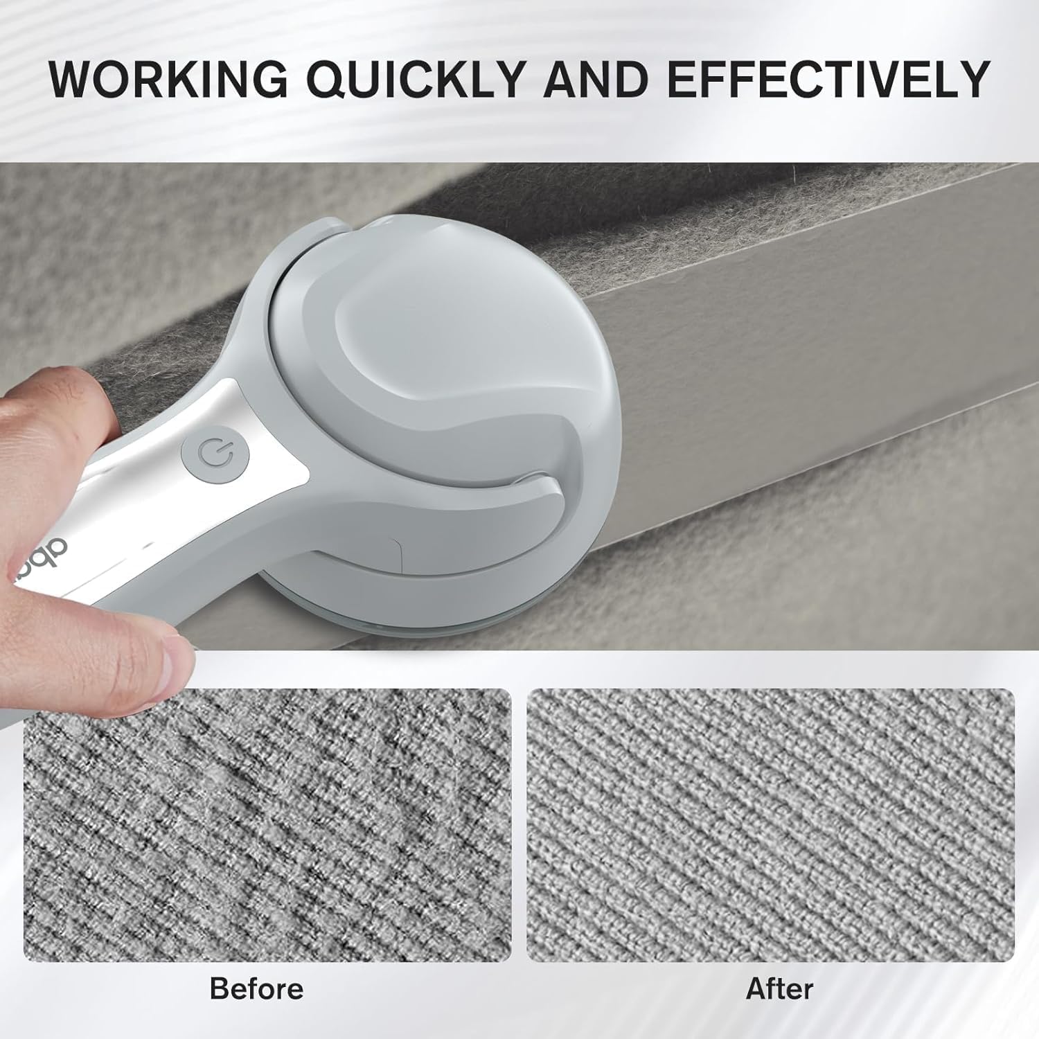 Aparat Electric de Indepartat Scamele Aparatoo, Reincarcabil USB, pentru Haine, Gri