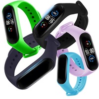 Set 5 Curele de Schimb din Silicon pentru Bratara Smart Xiaomi Mi Band 3 / 4 / 5 / 6 / 7, RETOO MobileTech, Prietenos cu Pielea, Multicolor