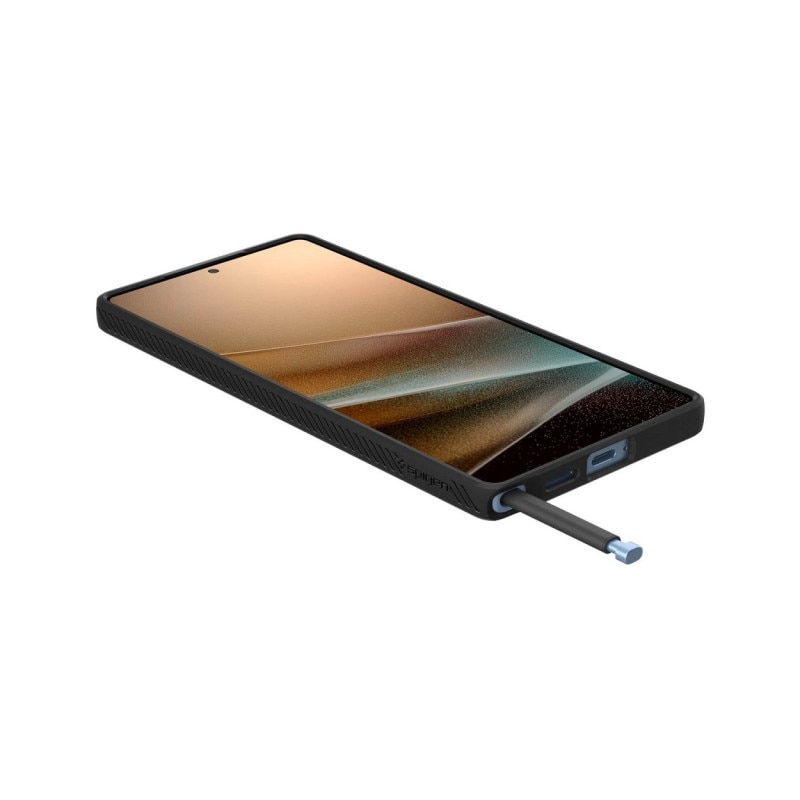 Husa Spate Spigen Liquid Air Compatibila Cu Samsung Galaxy S25 Ultra, Materiale Premium, Rezistenta La Socuri, Silicon, Negru