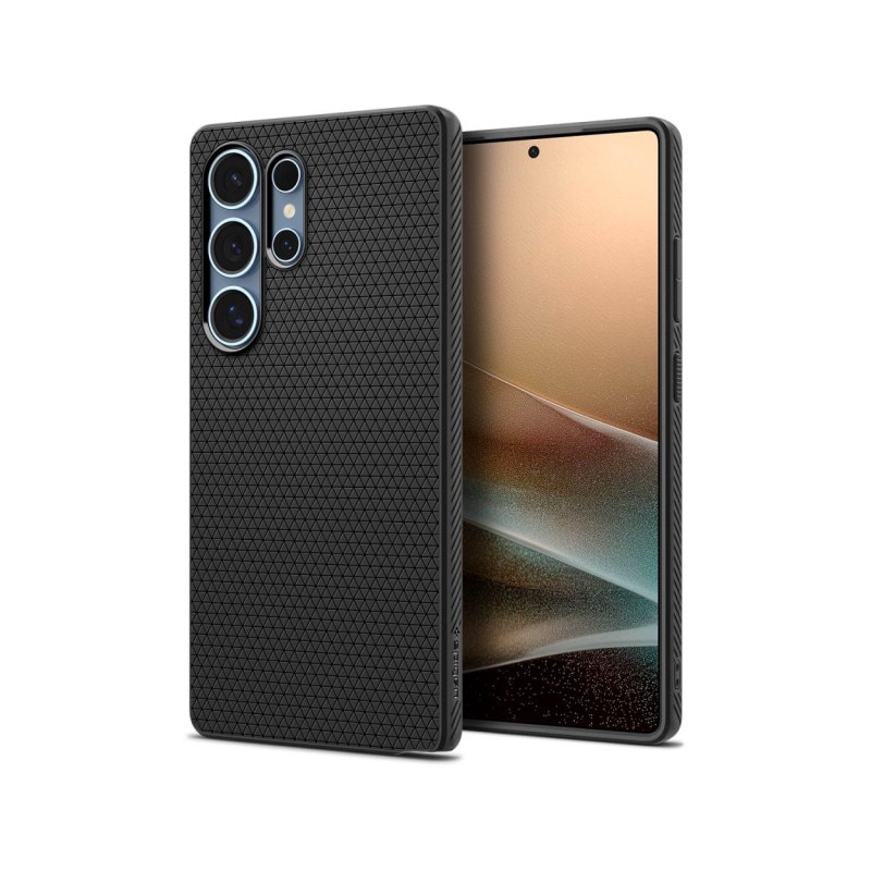 Husa Spate Spigen Liquid Air Compatibila Cu Samsung Galaxy S25 Ultra, Materiale Premium, Rezistenta La Socuri, Silicon, Negru