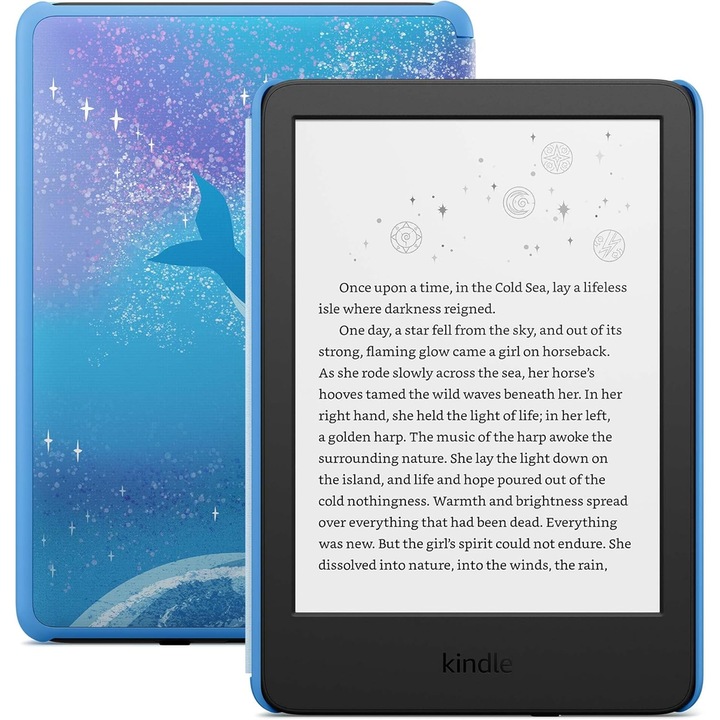 Четец на електронни книги Amazon Kindle Kids 11 2024, E-paper Screen 300ppi 6", 16GB Flash, Wi-Fi, Bluetooth Blue