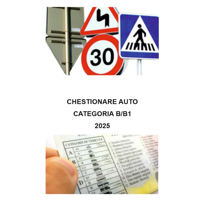 Chestionare Auto Cat. B/B1, DRPCIV 2025