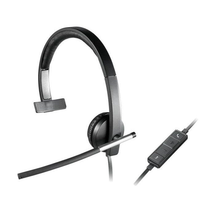 Casti cu fir cu microfon mono Logitech H650E USB