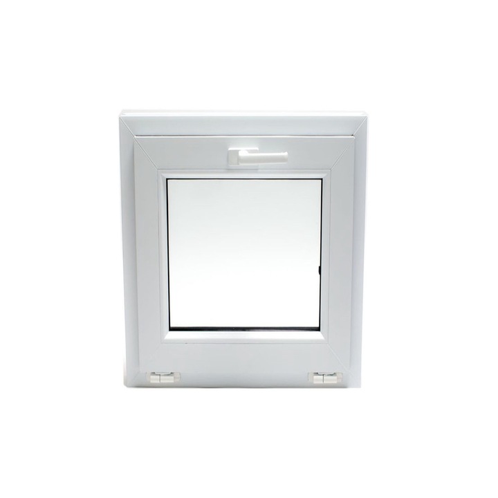 Fereastra PVC, 4 Camere, Alb, Sticla Low-E, Deschidere basculanta de sus in jos, 500x850 mm