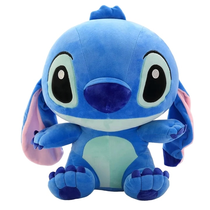 Jucarie de plus Virtual Trend®, Personaj din Lilo&Stitch, Culoare Albastru, Inaltime 40 cm