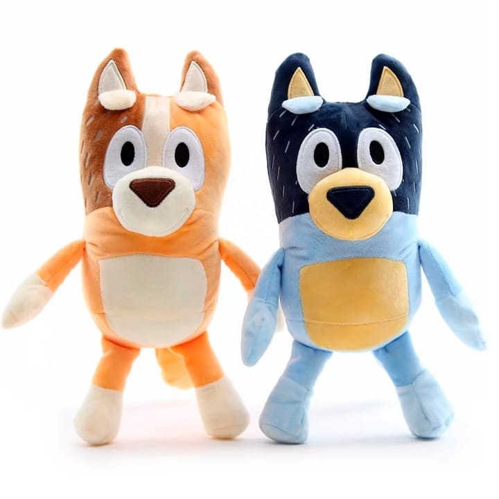 Комплект от 2 плюшени играчки Virtual Trend®, с родителите на Блуи и Бинго, размер 27 см