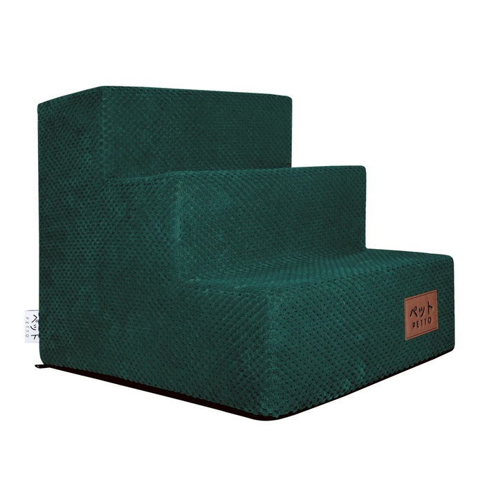 Scari pentru caini si pisici, Petto, Tesatura, 3 Trepte, Rezistent la murdarie, Verde inchis