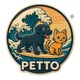 Petto Takai 4 trepte Scarite pentru caini, negru