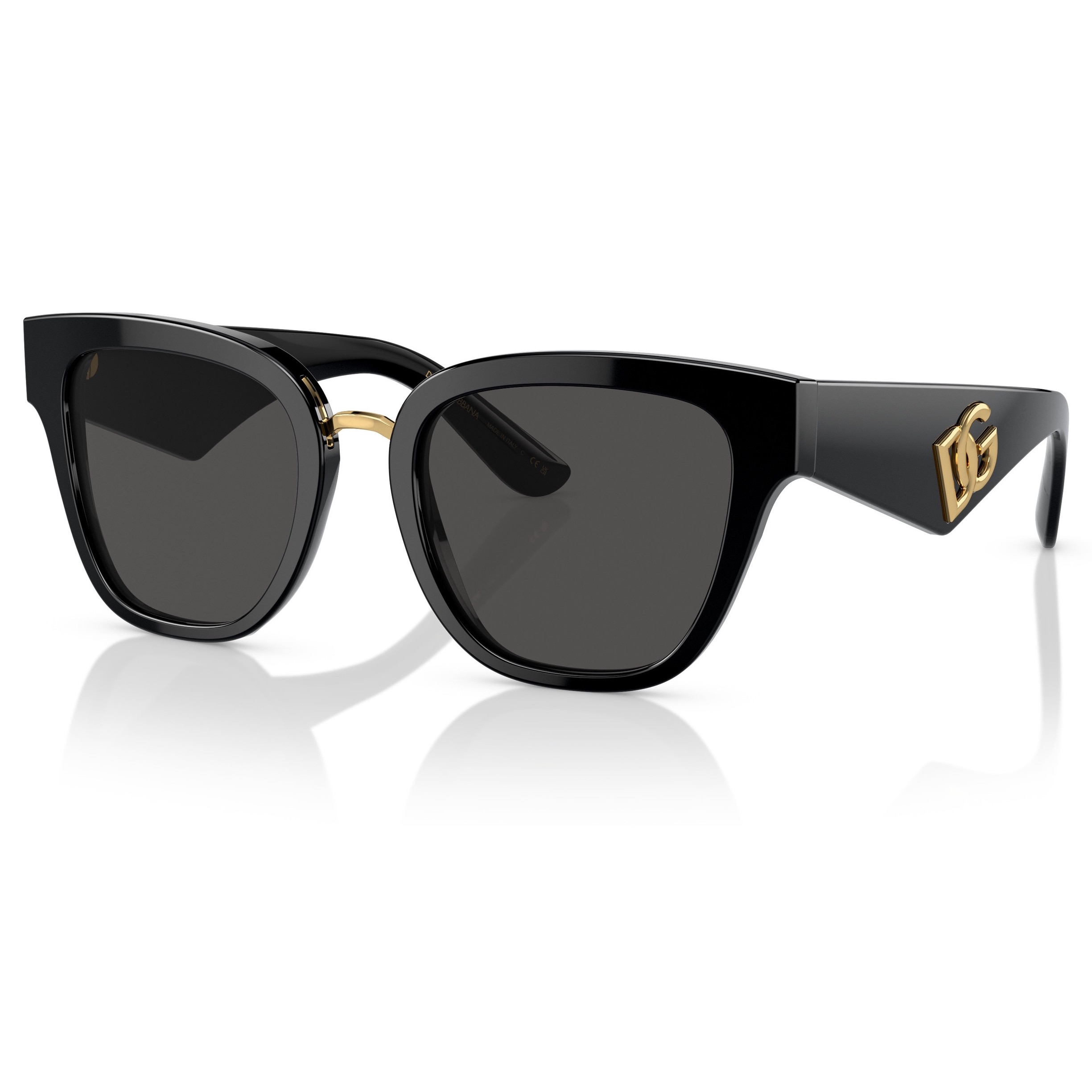 Dolce & Gabbana, Ochelari de soare cat-eye Glamorous, Negru, 51-20-145