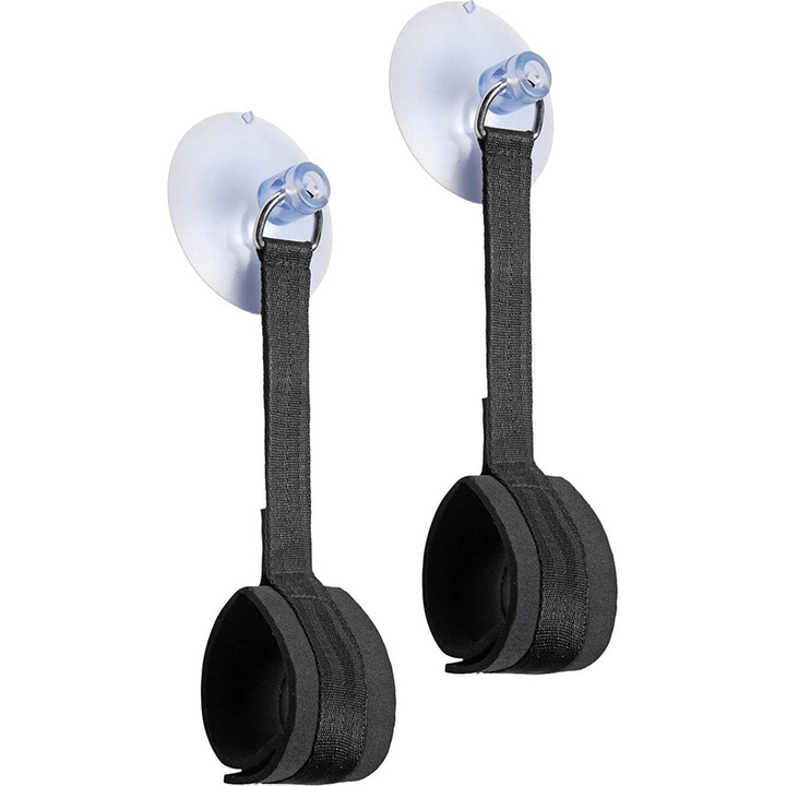 Set de catuse reglabile cu ventuza Ouch!, negru