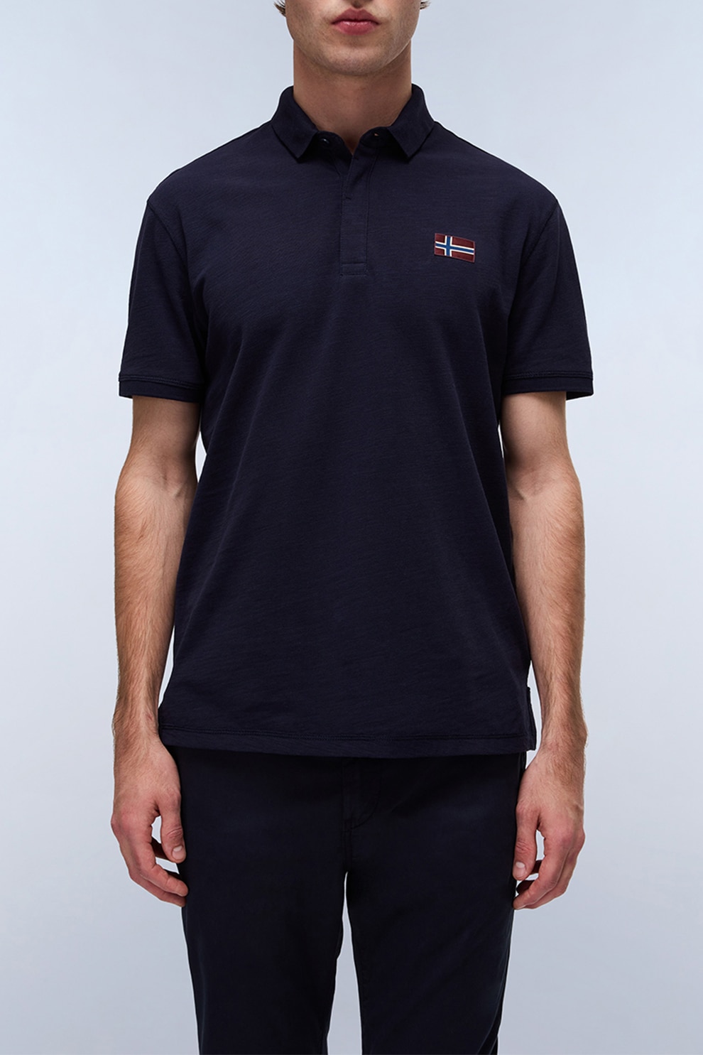 Napapijri, Tricou pollo din bumbac pique Ebea, Bleumarin, S