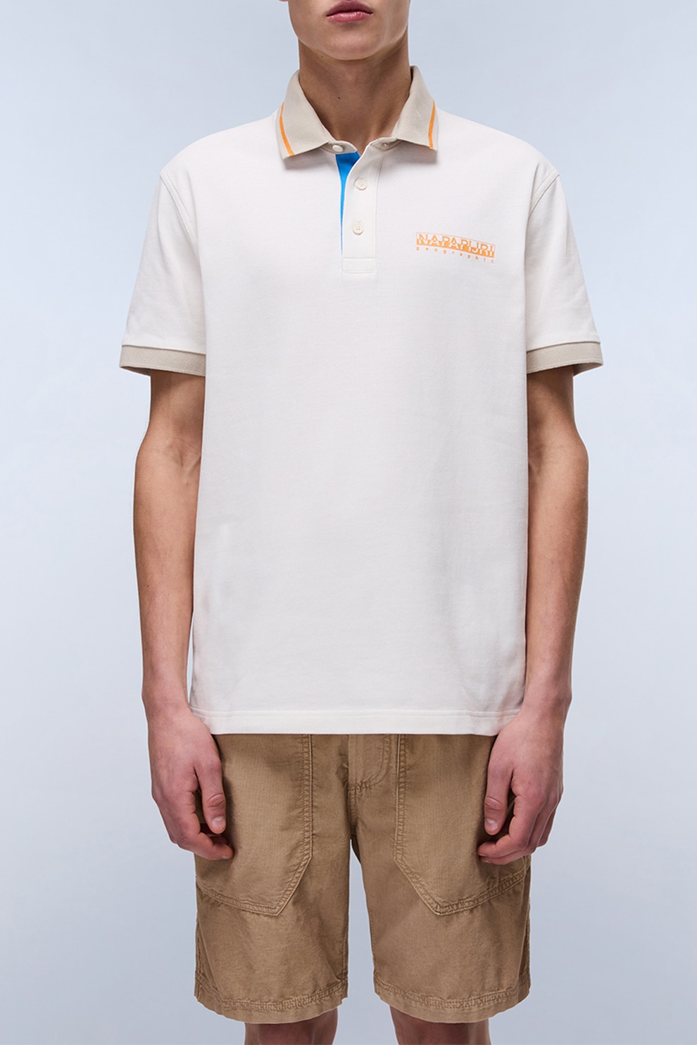 Napapijri, Tricou polo cu croiala regular-fit Zeri, Alb, M