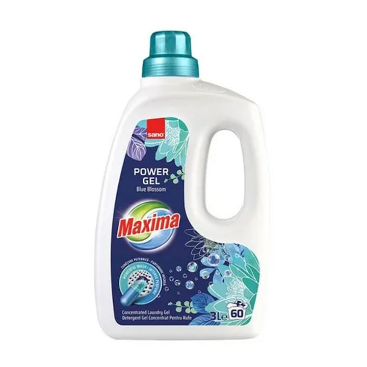 Перилен препарат Sano Maxima Blue Blossom течен гел, 60 пранета 3л