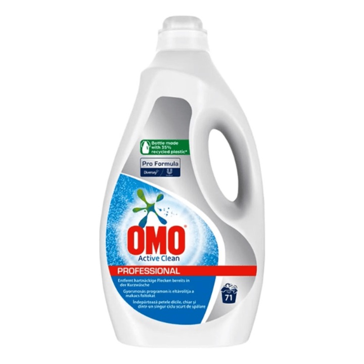 Detergent De Rufe Lichid Omo Active Clean 71 de spalari 5L