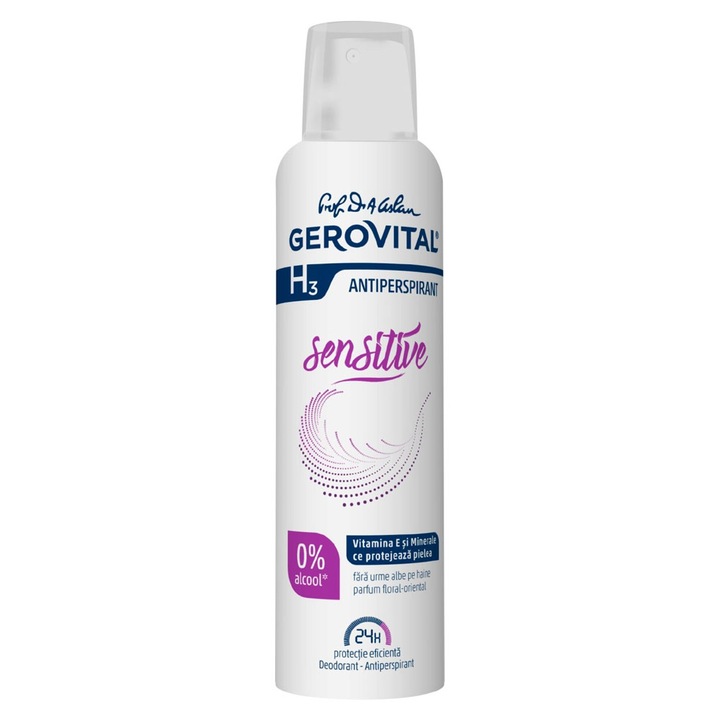 Antiperspirant Gerovital H3 Sensitive 150ml