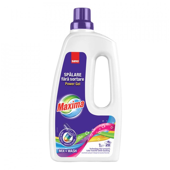 Течен перилен препарат Sano Maxima Mix & Wash 20 пранета 1000 мл