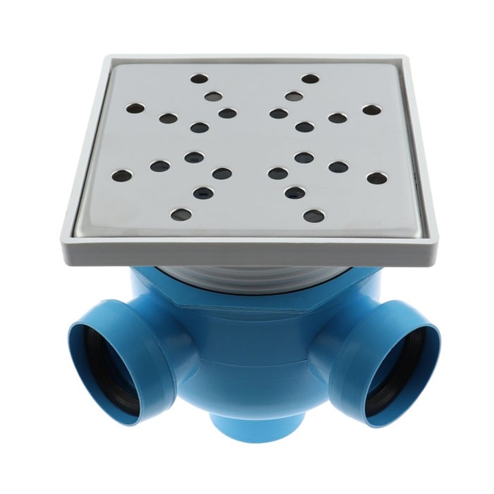 Sifon pardoseala Somes cu inaltator, 1 iesire D 50 mm, 2 intrari D 40 mm, 90 grade