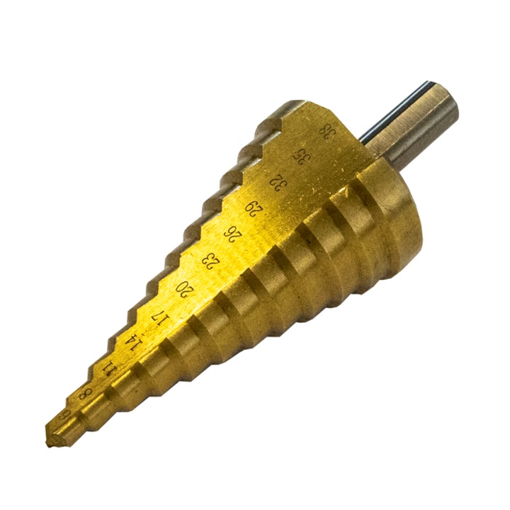 Burghiu pentru metal, in 12 trepte, Lumytools LT21846, 6 - 38 mm